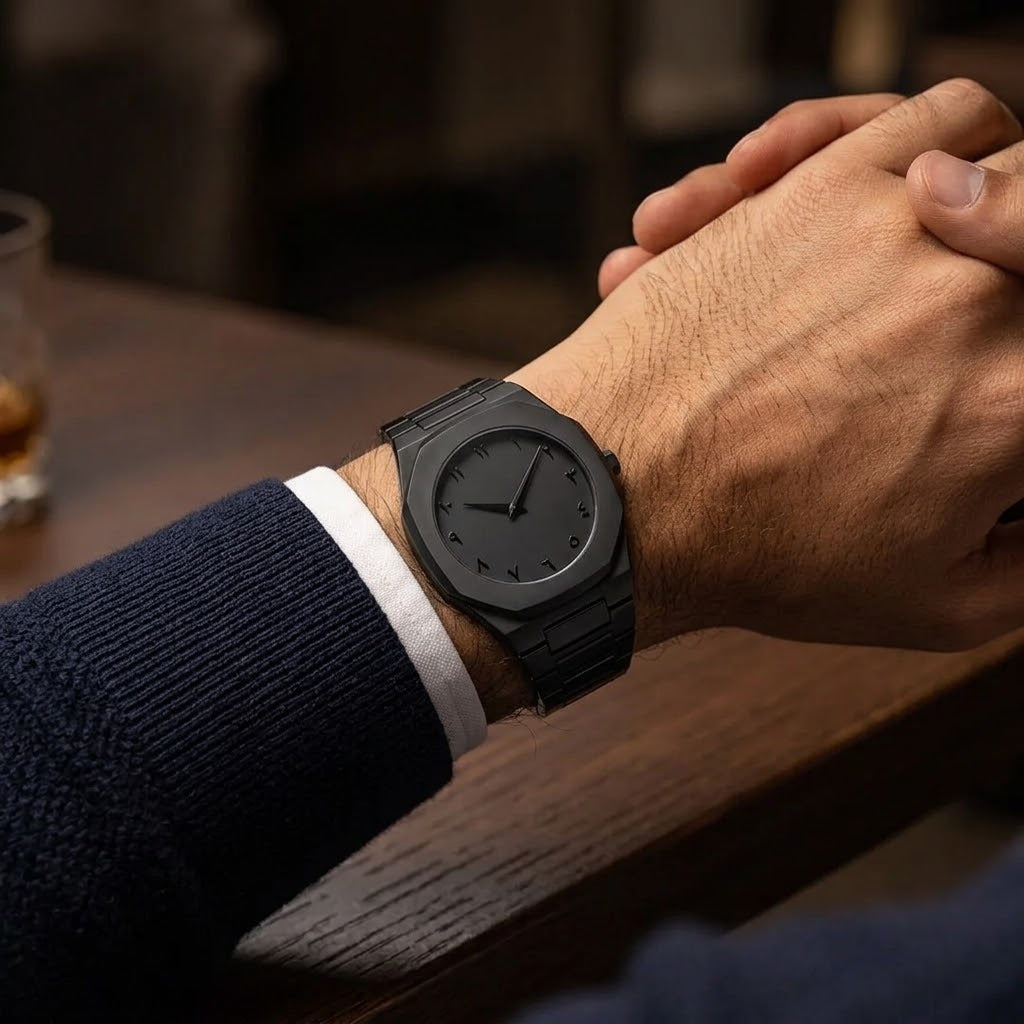 Black Arabic Aura Watch